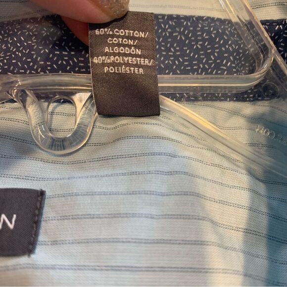 Van Heusen Light Stripe Button Down Shirt Size XL Slim Fit - Picture 8 of 10